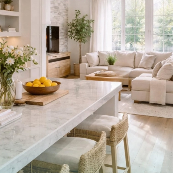Professionally cleaned living space after with our house cleaning services in Framingham, MA